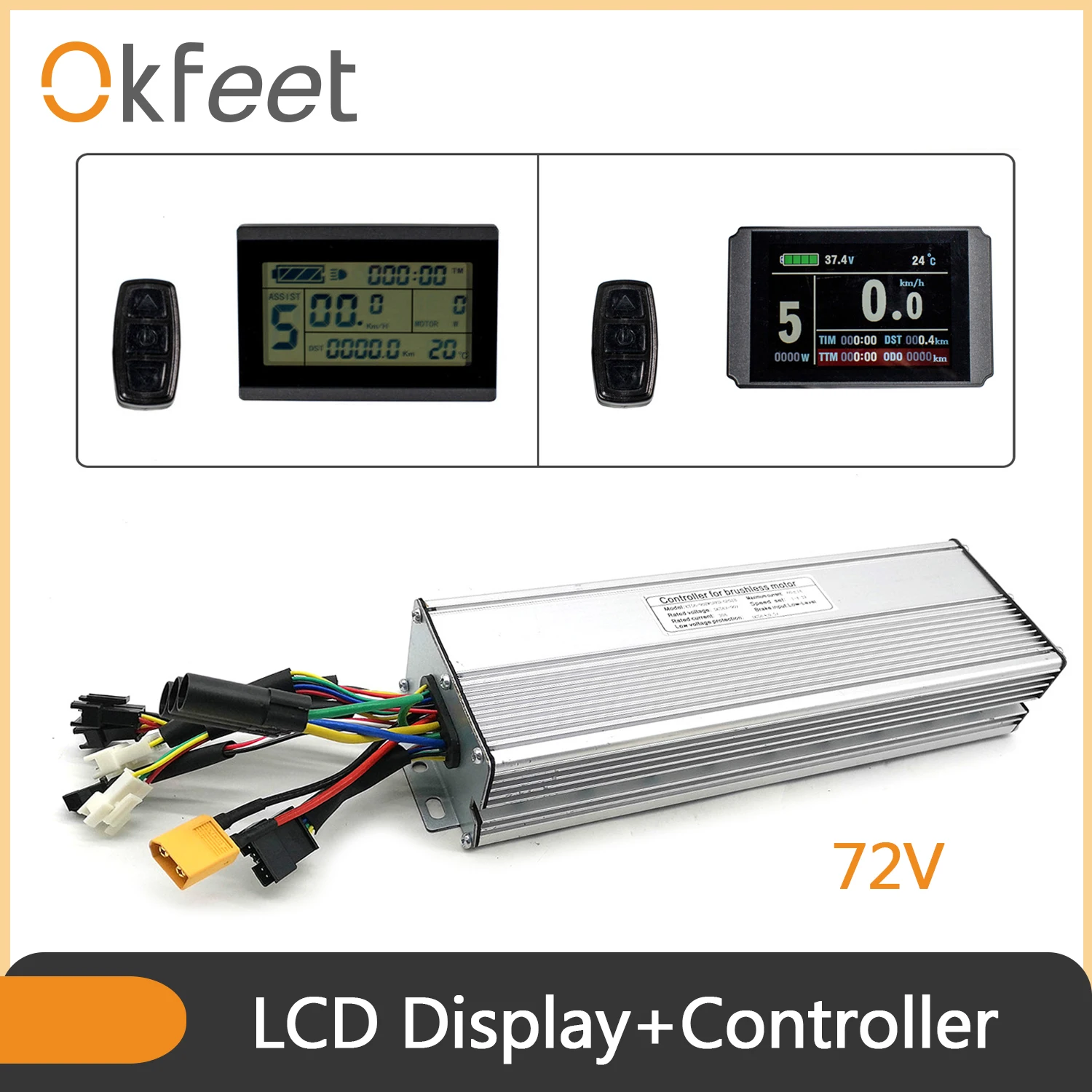 Okfeet E Bike Kunteng KT LCD 3 8H дисплей 72V 60A контроллер для электрического велосипеда