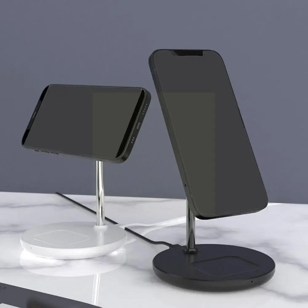 

New 15W 2 In 1 Magnetic Wireless Charger Stand For IPhone Mini Pro Station Max Dock Fast 12 Charging Mobile Phone Chargers D3F8