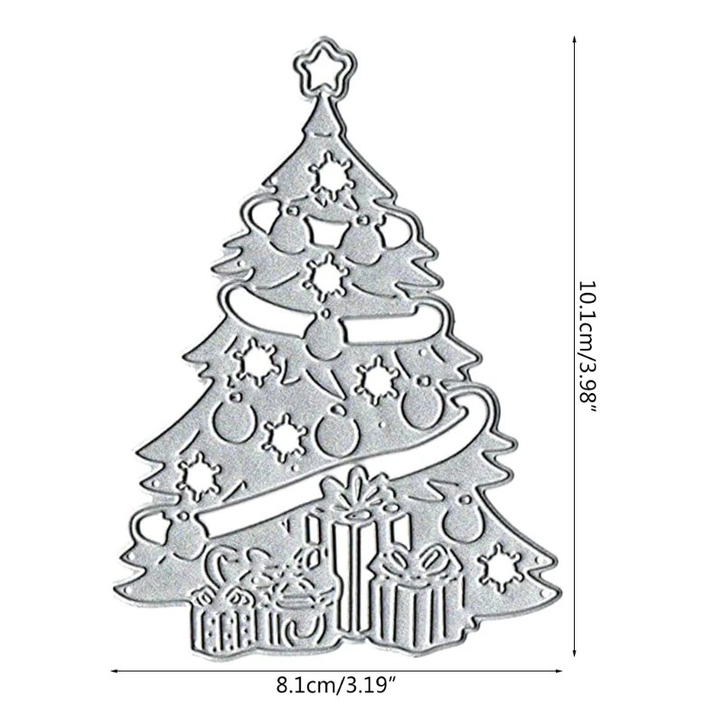 

Christmas Tree Gift Box Metal Cutting Dies Stencil DIY Scrapbooking Album Paper N1HF