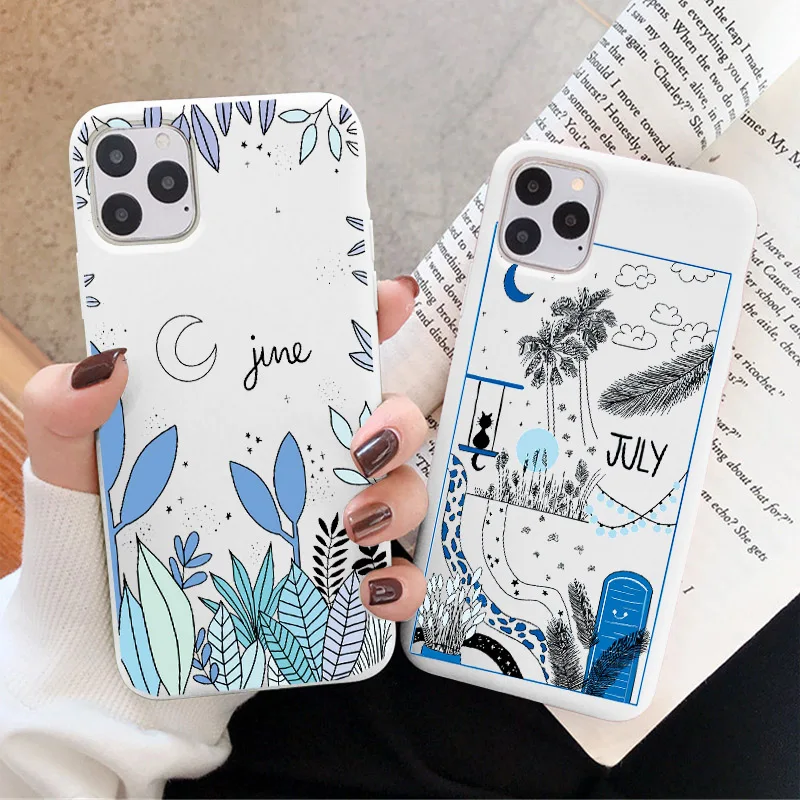 

Month June July April Phone Case for Iphone 11 12 Pro Max Silicone Case for Iphone 7 6s 8 Plus SE 2020 X XS MAX XR Soft Cover