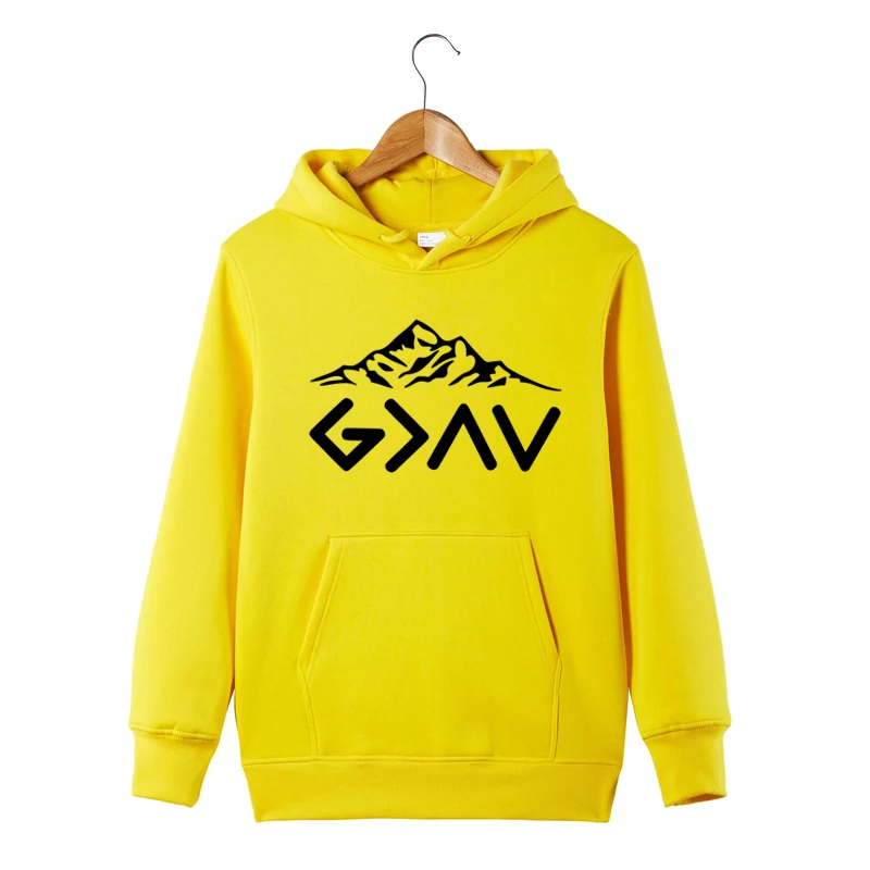 

God is greater than my highs and lows Hoodie God is greater Hoodie Faith Hoodie Inspirational Mountains Hoodie