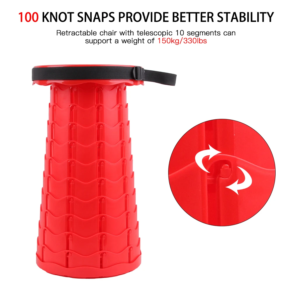 Уличный портативный складной стул выдвижной пластиковый Маленький для кемпинга