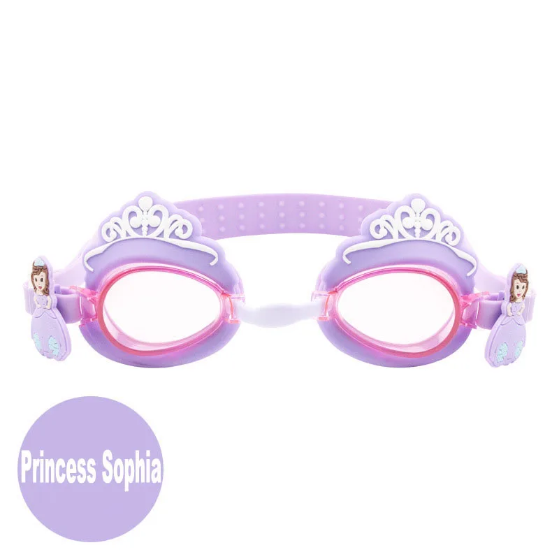 Детские плавательные очки Disney с милыми мультяшными девочками и высокой четкостью изображения, предотвращающие запотевание, водонепроницаемые, с мягкой эластичной силиконовой лентой, для мальчика с Человеком-пауком.