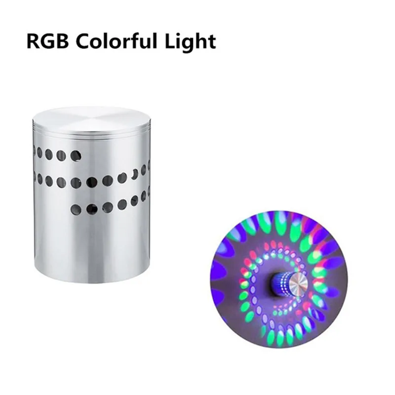 G RGB спиральное отверстие светодиодный настенный световой эффект настенный светильник с пультом дистанционного управления красочные Wandlamp для вечерние бар лобби ктв украшение дома - Цвет абажура: G