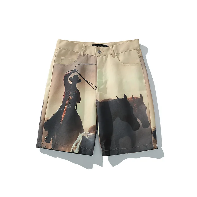UNCLEDONJM мужские шорты с рисунком летние хлопковые Модные брендовые дышащие kanye