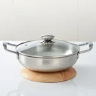 Кастрюля для супа из нержавеющей стали, утолщенный бытовой прибор для приготовления сухих блюд, сковорода для жарки, маленький кухонный мини-прибор для приготовления лапши
