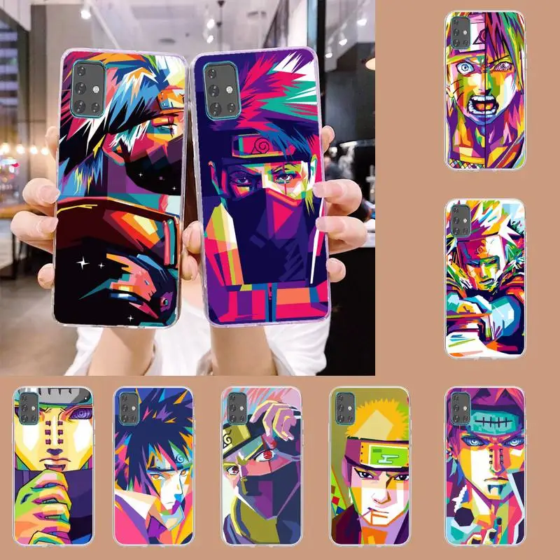 

Anime Uzumaki Narutos Sasuke Kakashi Phone Case For Samsung S21 S30 S10 S9 S8 S7 A31 A12 A70 A52 A30 lite plus ultra soft Cover