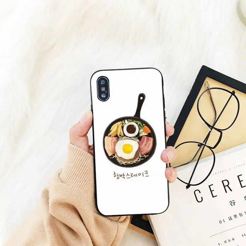 

YNDFCNB Cartoon korean food Phone Case For iPhone 11 8 7 6 6S Plus X XS MAX 5 5S se 2020 11 12pro max iphone xr case
