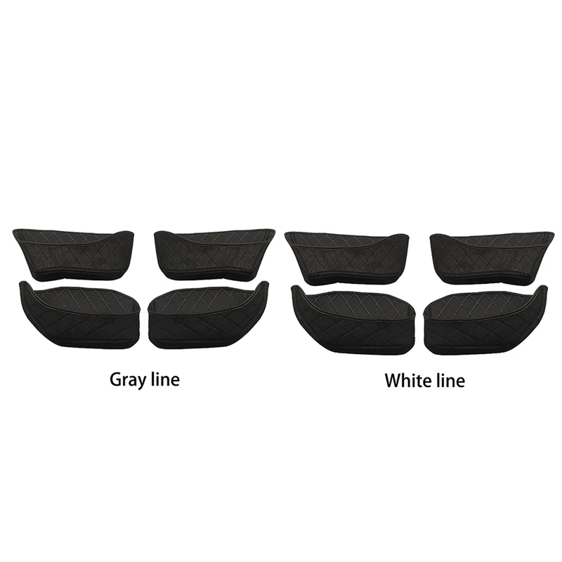 

For Tesla Model 3/Y 2021 Car Door Cup PU Mat Gate Slot Pad Storage Box Mat Door Side Organizer 4Pcs/Set