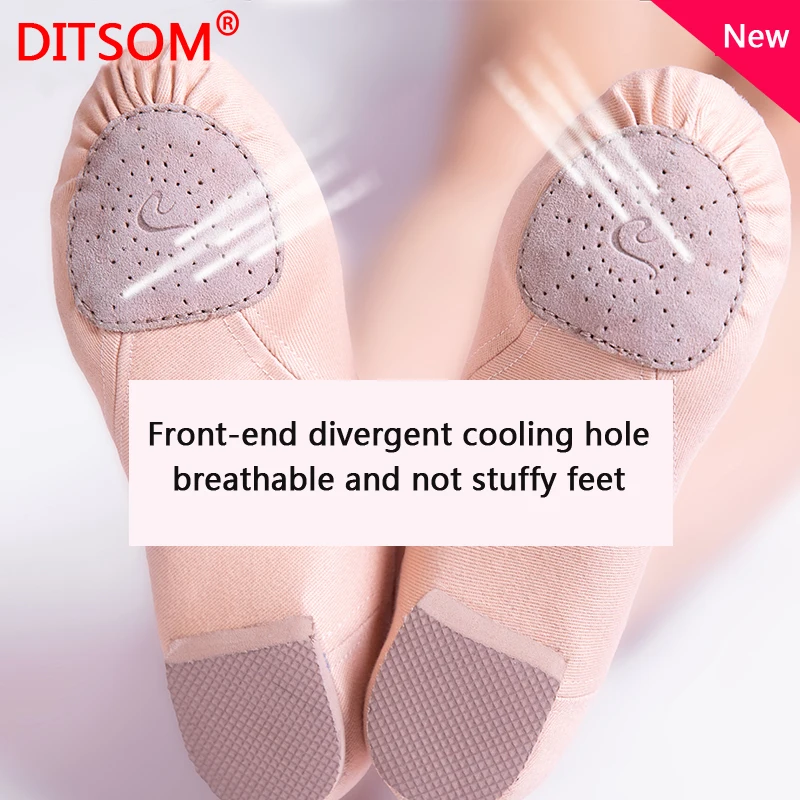 New Stretch Slip On Jazz Ballet Dance Shoes For Women Kids Exercise Shoe Soft Yoga Indoor Training Sneakers Pink Black | Спорт и