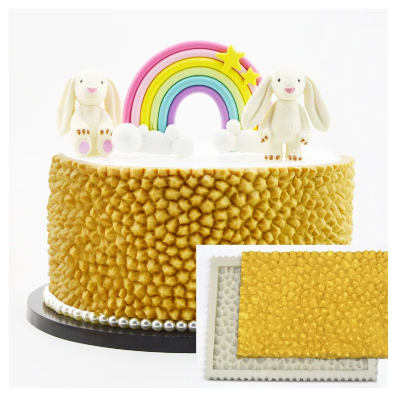 New Ceramic Tile Jewelry Crystal Lace Mat Fondant Cake Silicone Mold Birthday Wedding Decoration DIY Cake Decorating Tools