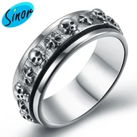 fashion ornament womens european and american style ring skull ring sb r0005
