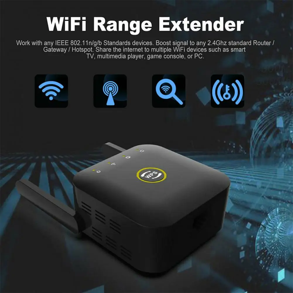

300Mbps Wireless Router Range Extender WiFi Repeater Household Signal Booster