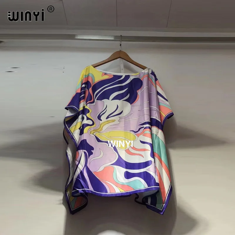 

WINYI 2021 Elegant Printed Summer Boho Clothing For Women One-Shoulder Dashiki African Lady Blouse европейская одежда For Women