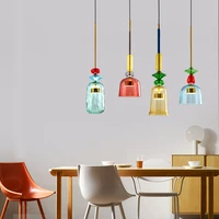 nordic colorful glass pendant lights home decorative led living room bedroom indoor lighting hanging lamp deco pendant hang lamp