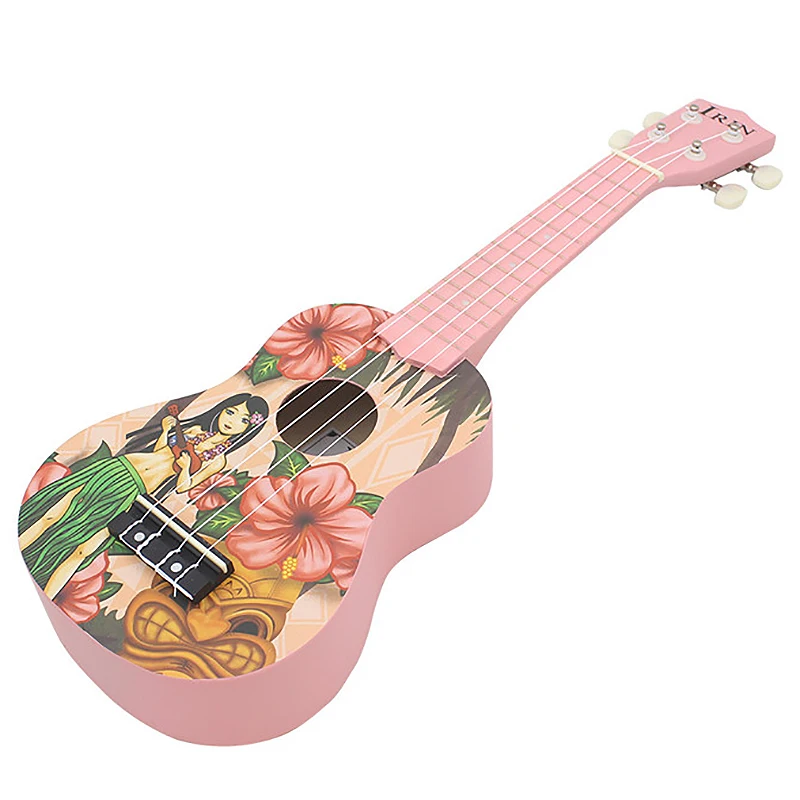 

Irin 21 Inch Pink Soprano Ukulele Ukelele Guitar 4 Strings Acoustic Hawaiian Guitar Musical Instruments for Girl Beginner