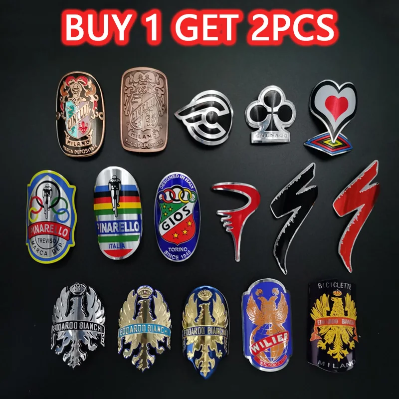 Значок на голову велосипеда 2 шт. наклейки для складного BMX алюминиевая рама