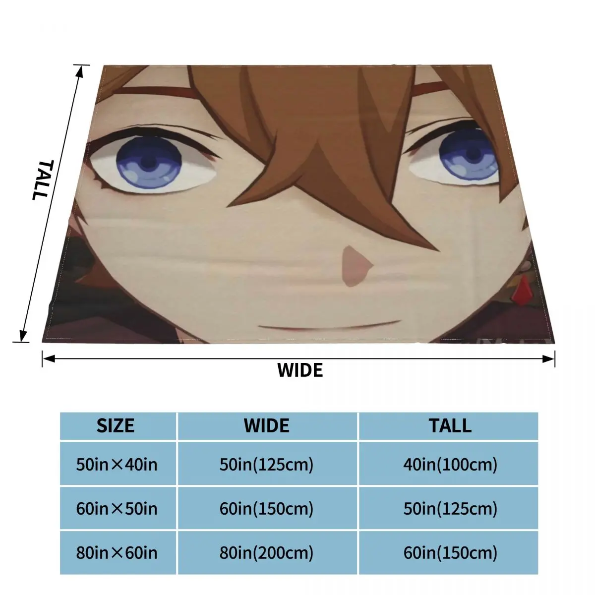 Ударопрочное аниме одеяло Childe Genshin хлопковое дышащее Коралловое бархатное