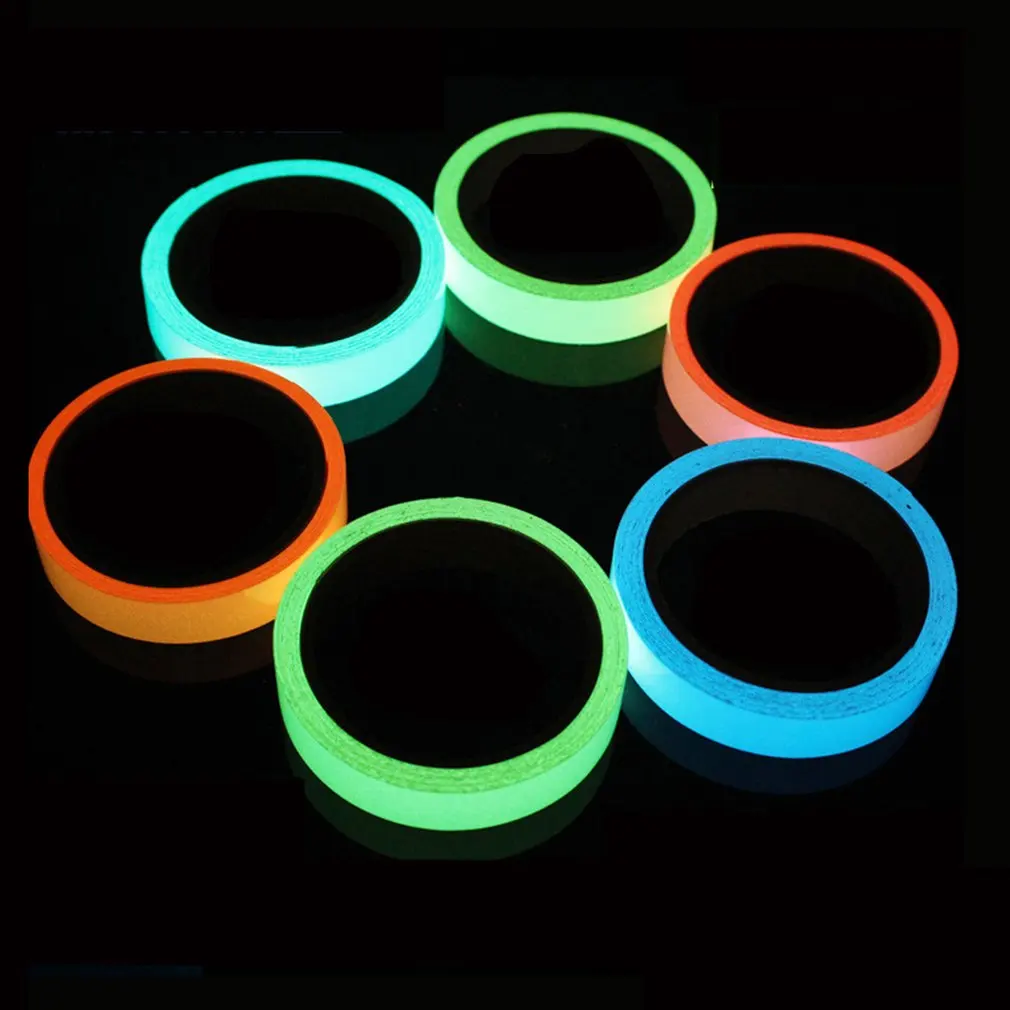 

5M Glow Luminous Tapes Warning Stripes Glow in The Dark Emergency Lines Vinyl Wall Sticker Fluorescent Luminous Strip Sticker B