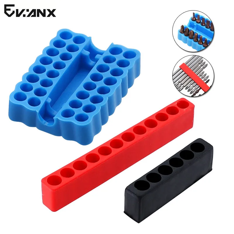 1/4 inch Hex Shank Screwdriver Bit Holder 6/12/32 Holes Plastic Storage Portable Organizers for Screwdriver Tray Tool