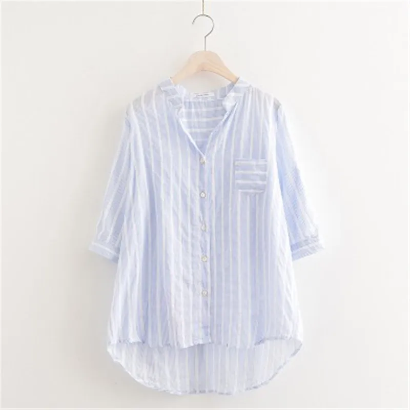 Женский однобортный Кардиган в полоску с V образным вырезом|woman blouse summer|women