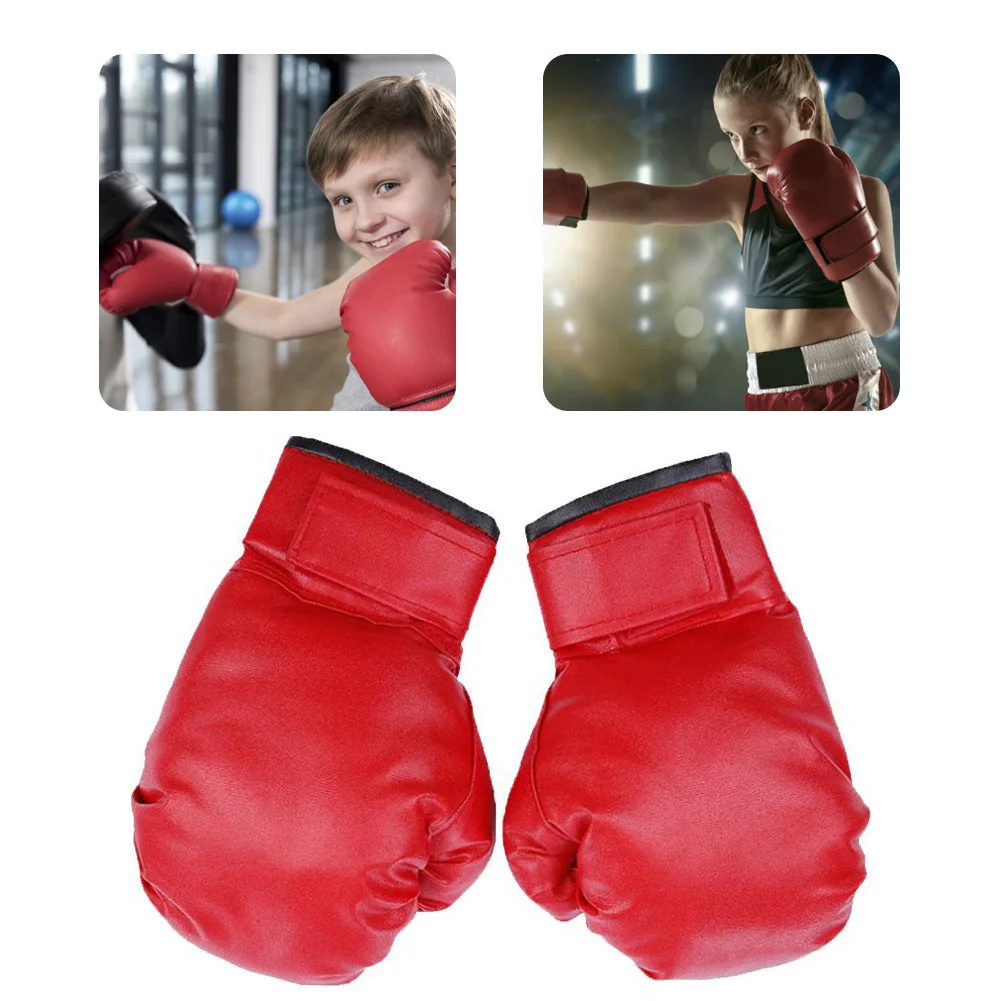 

Kick Boxing Gloves For 3-12Y Kids PU Karate Muay Thai Free Fight MMA Sanda Training Adults Kids Equipment Training Equipment