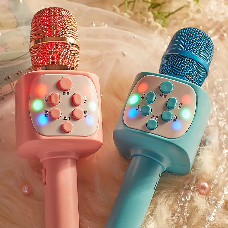 

Детский микрофон детская игрушка Караоке Пение автомат стерео Встроенный микрофон мобильный телефон беспроводной Bluetooth для девочек