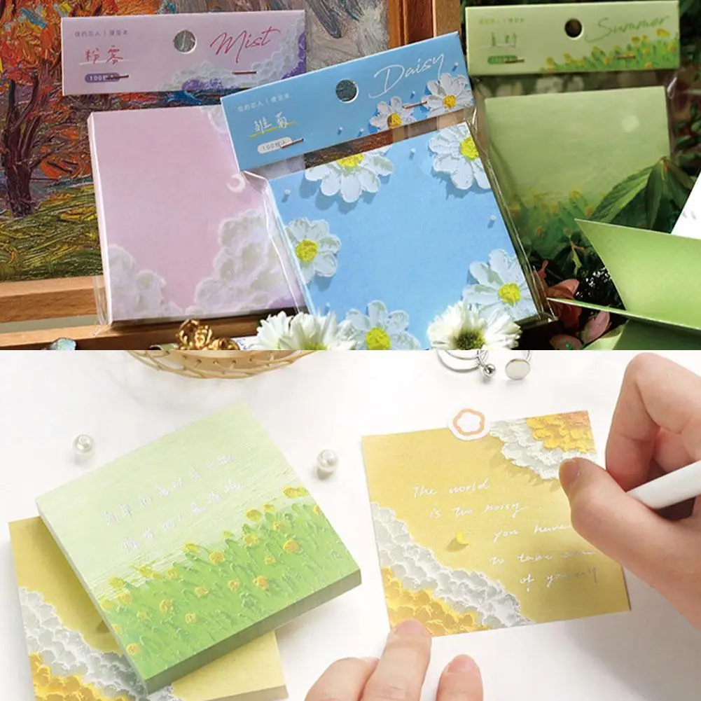 

Notes Cartoon Style Encounter Loose Leaf Memo Stationery Decor Pads Memo Pads Hand Account DIY Material Creative W1S9