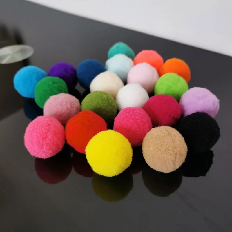 

30 Piece/lot Kitten Puppy Plush Ball Game Dog Cat Toy Colorful Handmade Bells Ball Chewing Interactive Toy For Dog CatE