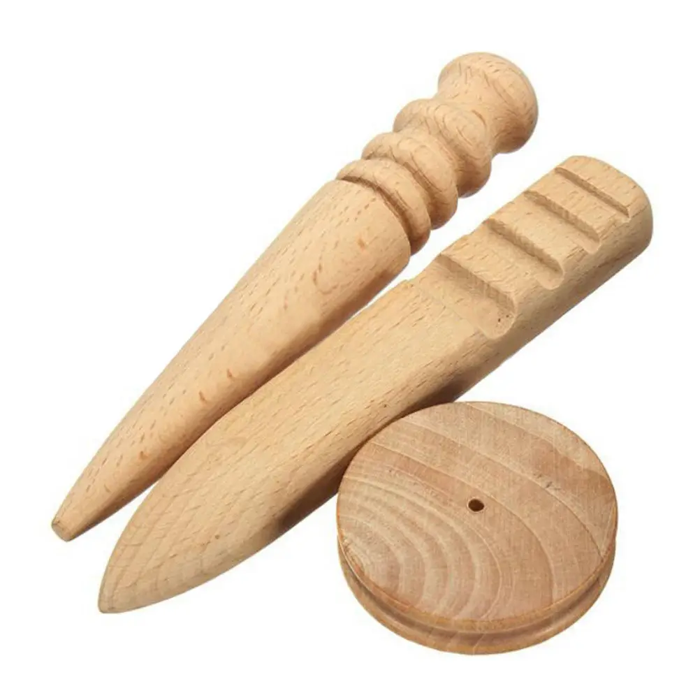 3 шт./компл. шлифовальный станок для кожевенного ремесла с деревянной и кожаной