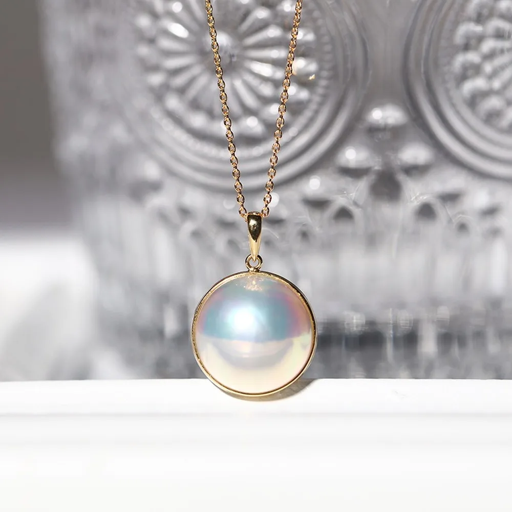 2020 новая подвеска с круглой жемчужиной утолщенная Гальваническая натуральная