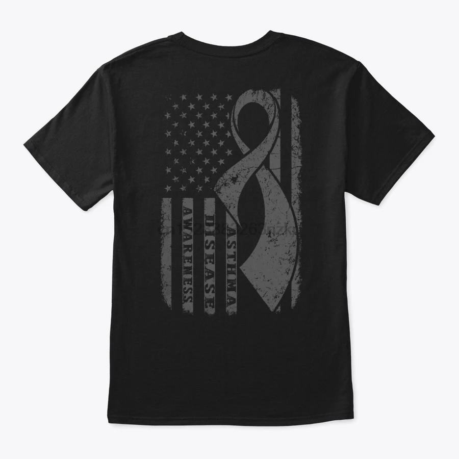 Мужская футболка с астмой повышающим уровень внимания флагом женская