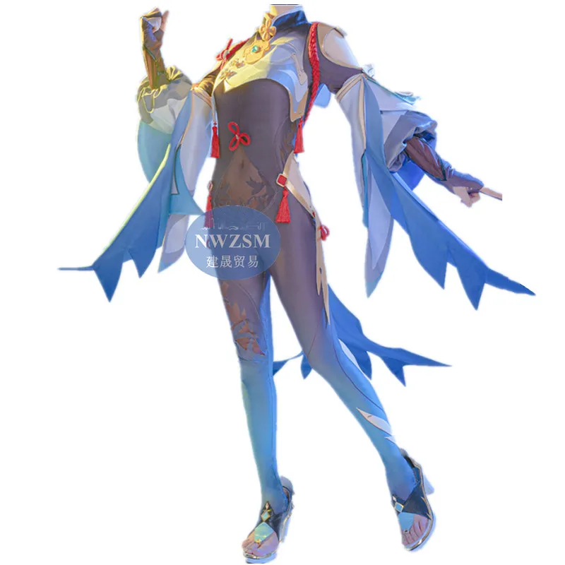 

Костюм для косплея аниме New Genshin Impact, платье для косплея Shenhe, карнавальный комбинезон на Хэллоуин, аксессуары, наряды для женщин и мужчин, пол...