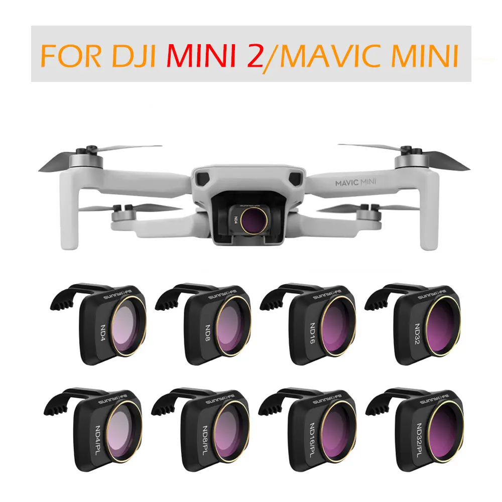 Для DJI Mini 2 Camera Gimbal Lens Filter MCUV CPL ND Sunhood Protector for Mavic Accessories|Наборы аксессуаров для