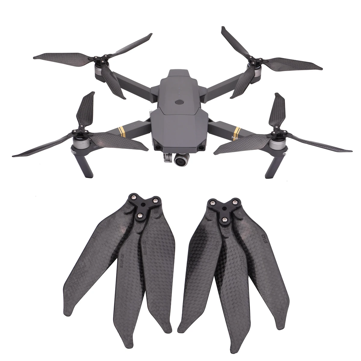 3-лопастной Пропеллер для дрона DJI Mavic Pro 8331 складной реквизит из углеродного