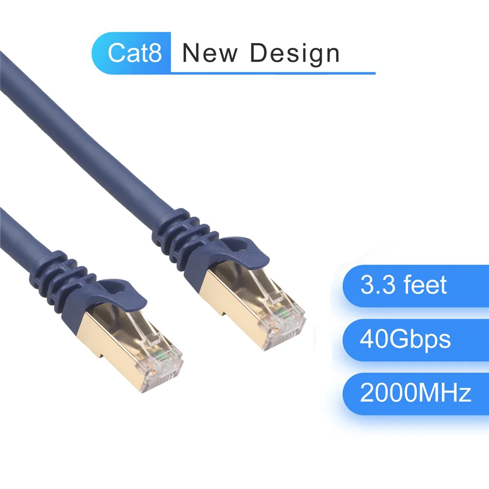 RJ 45 сетевой кабель Cat8 Ethernet FTP Lan RJ45 Соединительный шнур 1 8 м/0 5 м/1 м для