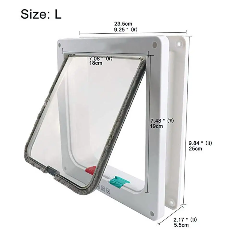 4 Запираемые функции дверь для домашних животных собак кошек котят защитные
