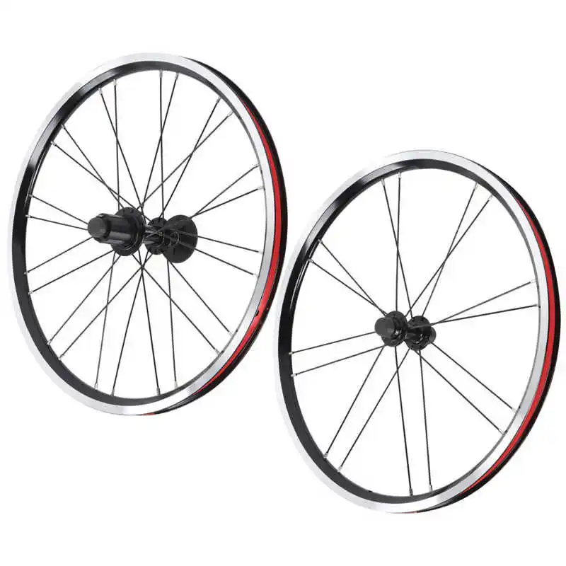 Bike Wheel Set 20inch Mountain Folding Wheelset Aluminium Alloy Front 2 Rear 4 Bearing V Brake Rim 8/9/10/11 Speed | Спорт и