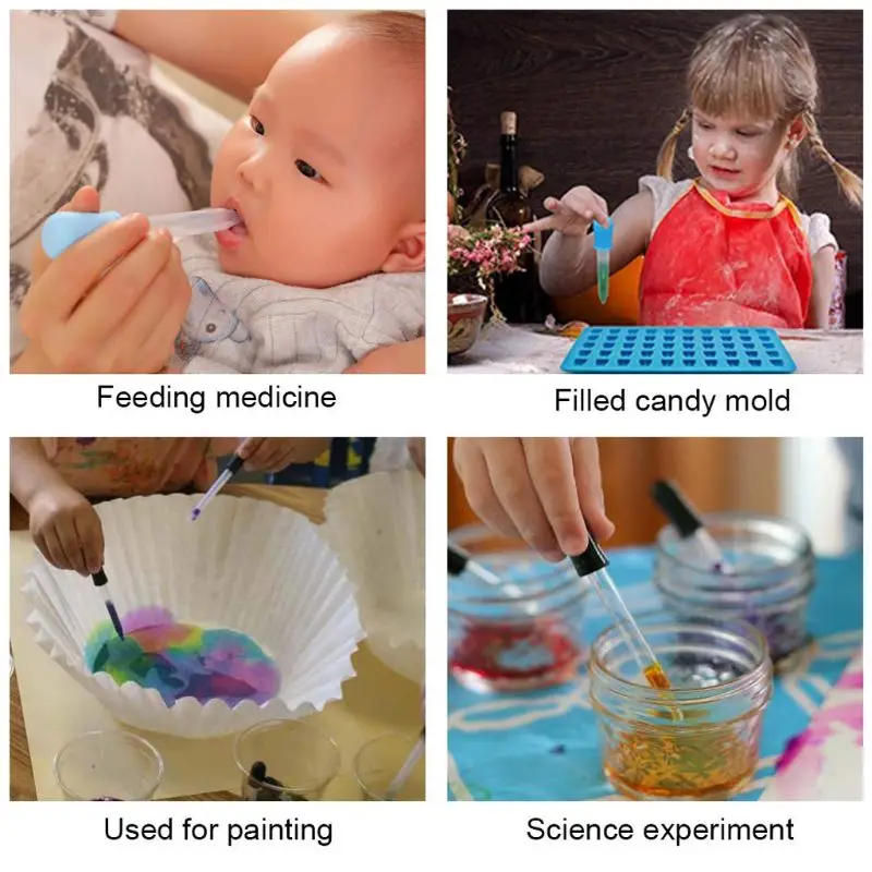

10 Pcs Baby Dropper Medicine Feeder Child Medicine Device Silicone Pipette Liquid Food Dropper Infant Utensils 5ml