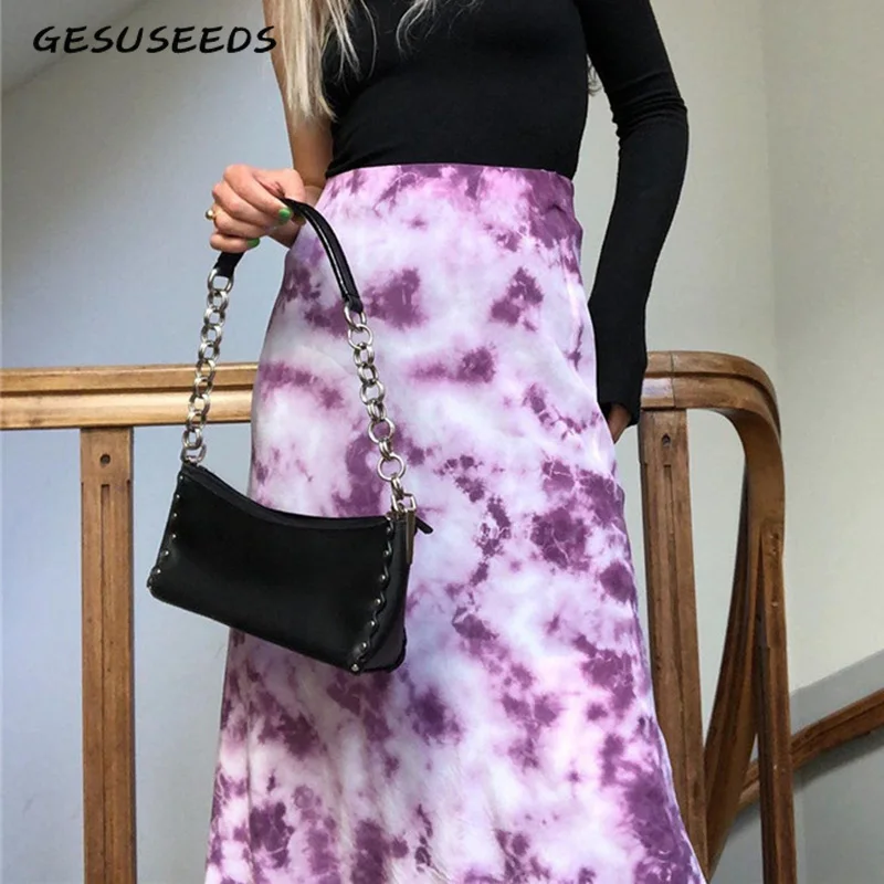 Юбка с высокой талией осенние Юбки Женская юбка в стиле бохо Винтаж мини юбки a line