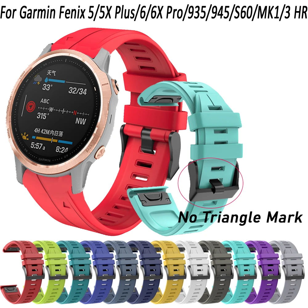 

Ремешок быстрого крепления для Garmin Fenix 6/5/Fenix 5 Plus/Forerunner 935/подход S60/Quatix 5/D2/MK1 22/26 мм, силиконовые ремешки для часов