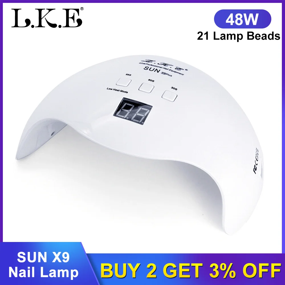 Профессиональный 48W CCFL LED УФ лампы для ногтей Сушилка Гель лак Отверждение Гвозди