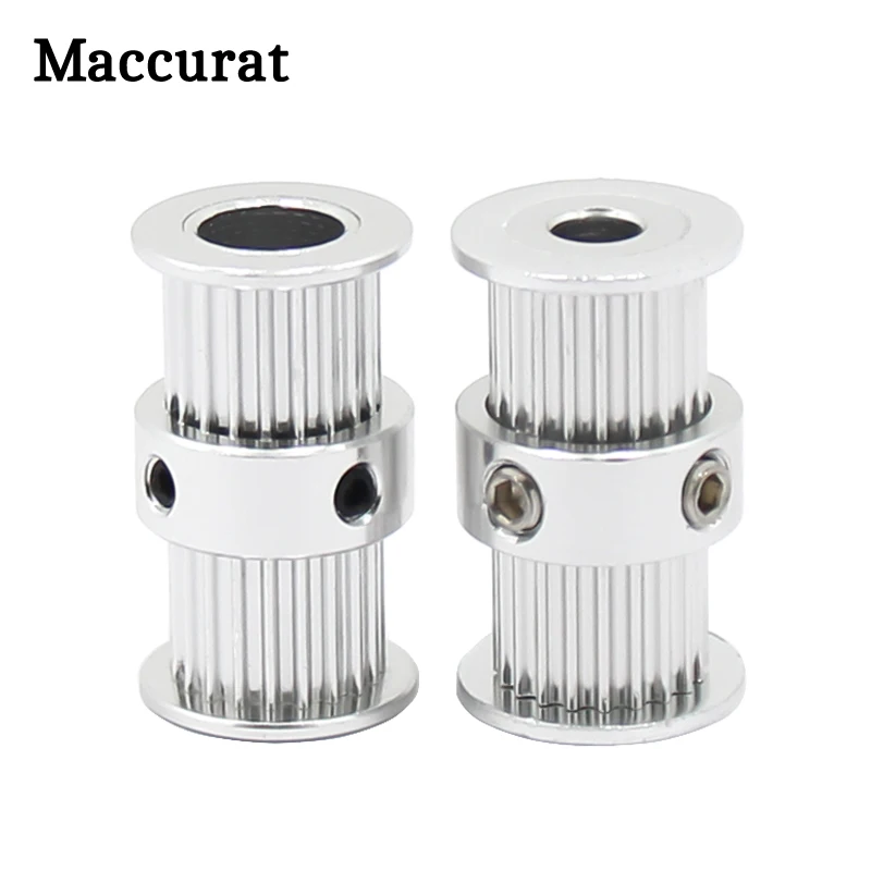 

1PC GT2 20tooth Timing Pulley Double Round-Headed Synchronous Wheel Gear 20 teeth For Belt 3D Printer Parts 2GT Screw Aluminum