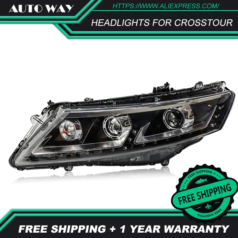 Автомобильный Стайлинг светодиодный HID Rio светодиодный чехол для фары для Honda Crosstour 2011 2012 Биксеноновые линзы ближнего света