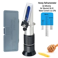 portable 3 in1 honey refractometer 58 90 brix scale range with atc honey moisture tester for beekeeping jelly jam and syrup