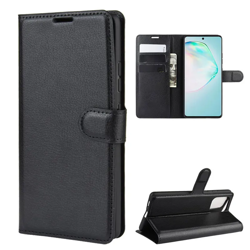 

Litch Grain PU Leather Flip Case For Samsung M80S A91 S10 Lite 6.67inch Colorful Phone Wallet Case Stand Holder