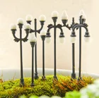 1 шт.компл. мини микро-украшение для ландшафта, модель лампы, украшения, Креативные украшения, реквизит для сцены с дистанционным управлением, имитация Sim, городская улица