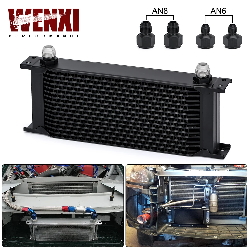 

16 Row AN10 10 AN Universal Oil Cooler Engine Transmission Oil Cooler Kit WX7016