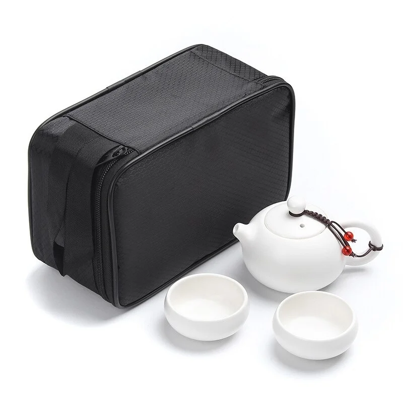 

Dingyao Portable Bag Travel Kung Fu Tea Set Ceramic Xi Shi Pot One Pot Two Cups Four Cups Set