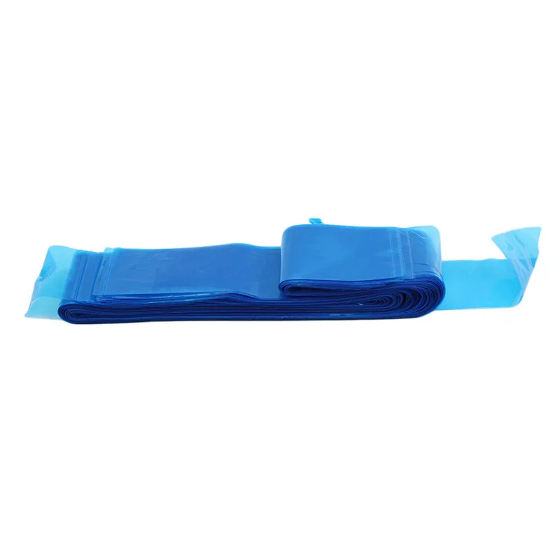 100 PCS/pack Tattoo Machine Clip Cord Sleeve Bag Covers Plastic Blue Disposable Hook Line Bag Hygiene Safe Protection Bag